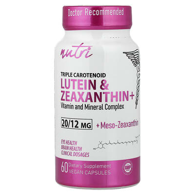 Nutri, Lutein & Zeaxanthin+, 60 Vegan Capsules