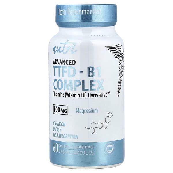 Nutri, Complejo avanzado de TTFD-B1, 60 cápsulas veganas