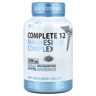 Nutri, Complete 12 Magnesium-Komplex, 120 vegane Kapseln