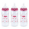 Bottle with Perfect Fit Nipple, 0+ Months, Medium, Pink, 3 Wide-Neck Bottles, 10 oz (300 ml) Each