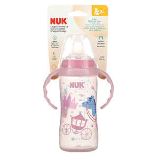 NUK, 대형 학습자 컵, 8개월 이상, 프린세스/핑크, 300ml (10 oz)