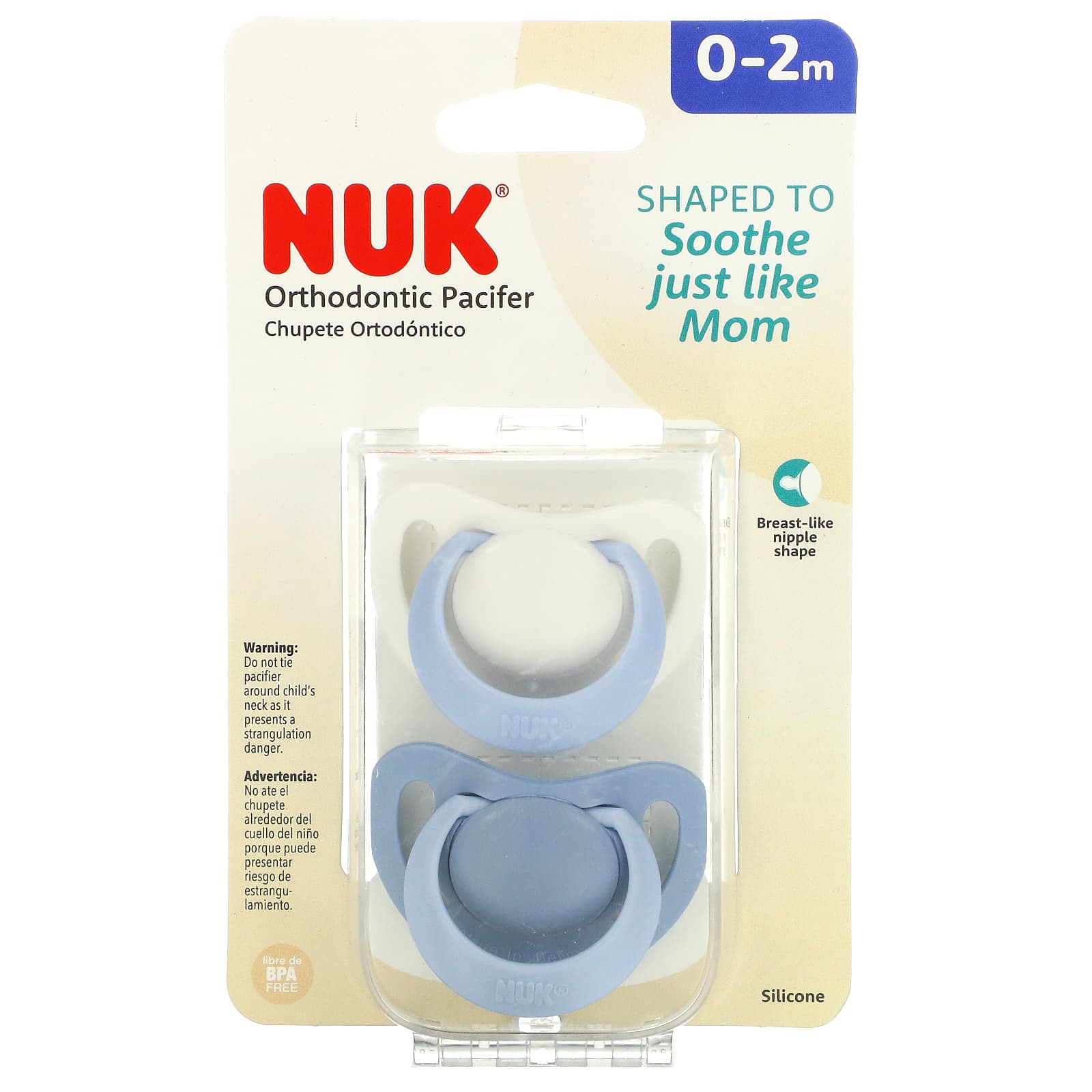 NUK Newborn Orthodontic Pacifiers Boy 2-Pack 0-2 Months 