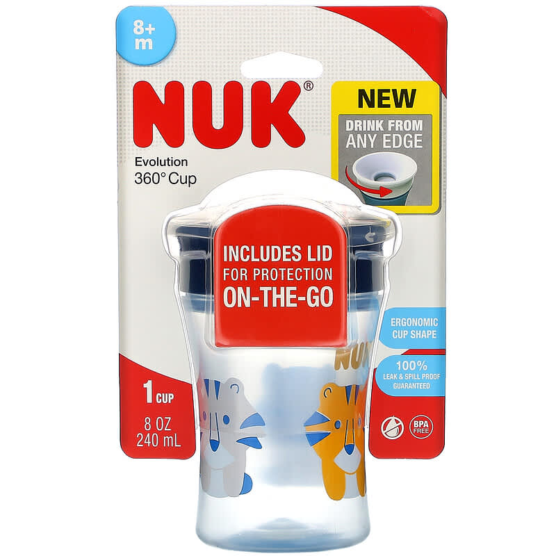 NUK Evolution 360 Cup Blue 8+ Months 1 Cup 8 oz (240 ml)