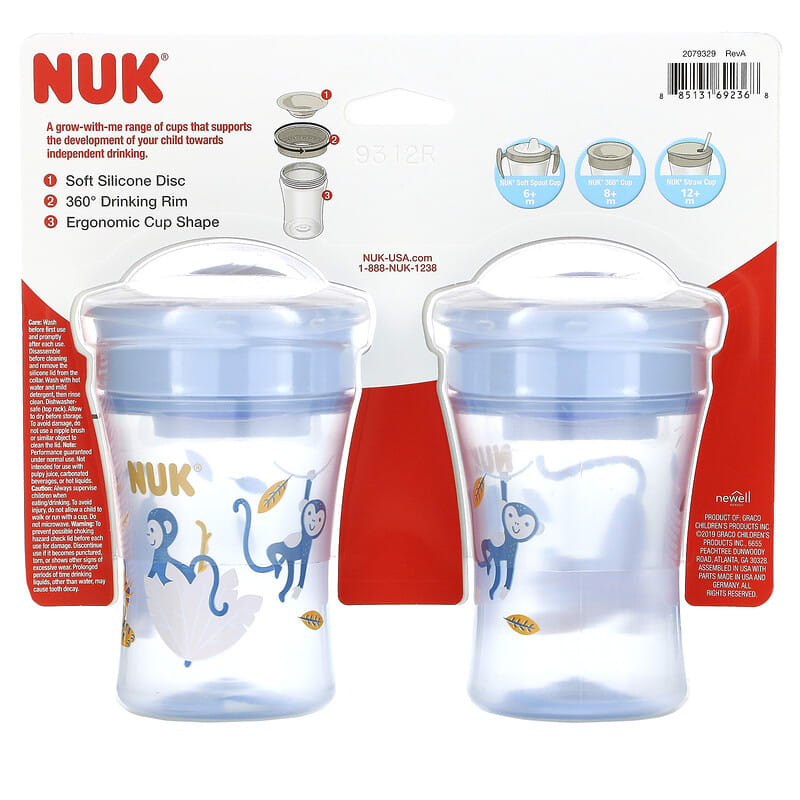 NUK Evolution Straw Cup, 8 oz., 1-Pack 