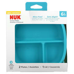 NUK, Pratos com Ventosa, 6M+, 2 Embalagens