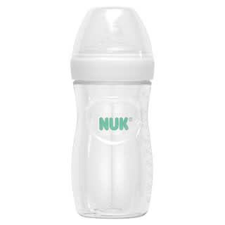 NUK, Simply Natural, Sein et biberon à température de sécurité, 1 mois et plus, Débit moyen, 270 ml
