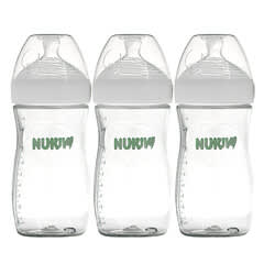 NUK, Simply Natural, Bottles, 1+ Months, Medium Flow, 3 Bottles, 9 oz (270 ml) Each