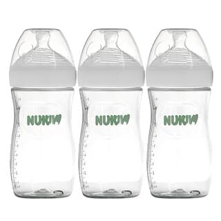 NUK, Simply Natural, Bottles, White, 1+ Months, Medium, 3 Pack, 9 oz (270 ml) Each