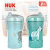 Hard Spout Cup, 9+ Months, Teal and Blue, 2 Cups, 10 oz (100 ml) Each
