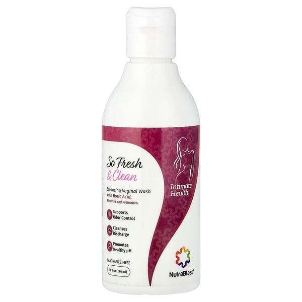 NutraBlast, So Fresh & Clean, 밸런싱 질 세정제, 향료 무함유, 296ml(10fl oz)
