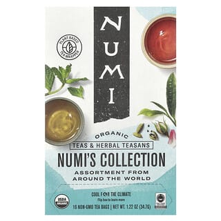 نومي تي‏, شاي عضوي، زهورات الشاي والأعشاب، Numi's Collection، 16 كيس شاي غير معدّل وراثيًا، 1.26 أونصة (34.7 جم)