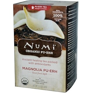 Numi Tea, 玉蘭普洱，16個茶包，1.13盎司（32克）