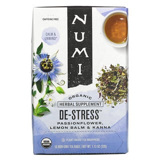 Numi Tea, 有机，缓解压力，无咖啡萃取，16 茶包，1.13 盎司（32 克）