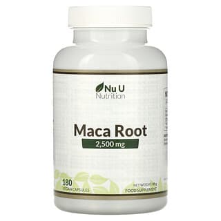 Nu U Nutrition, Maca Root, 2,500 mg, 180 Vegan Capsules