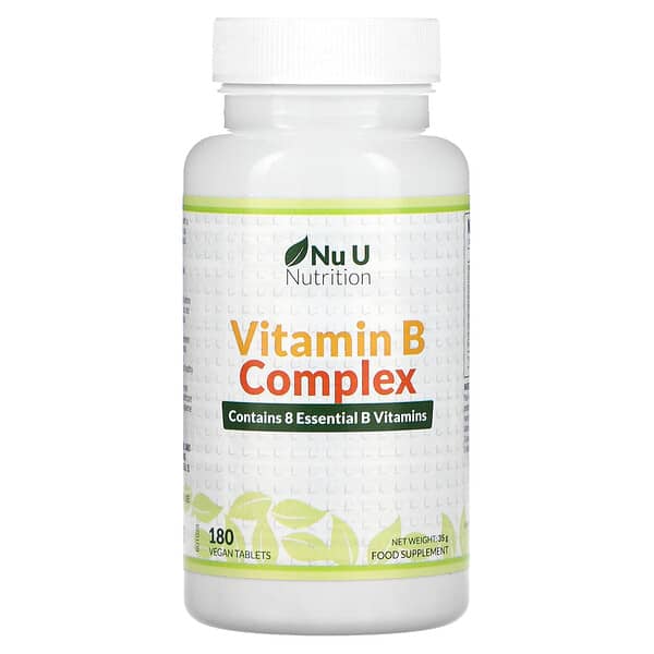 Nu U Nutrition, 複合維生素 B，180 片純素食片
