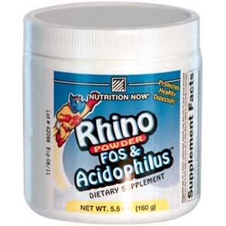 Nutrition Now, Rhino Powder FOS & Acidophilus, 5.5 oz (160 g)