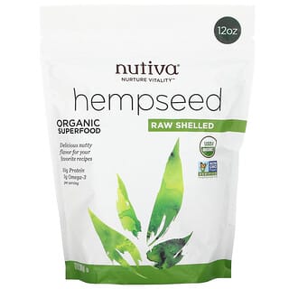 Nutiva, Bio-Superfood, rohe geschälte Hanfsamen, 340 g (12 oz.)