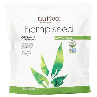 Nutiva, Organic Superfood, Raw Shelled Hempseed, 3 lbs (1.36 kg)