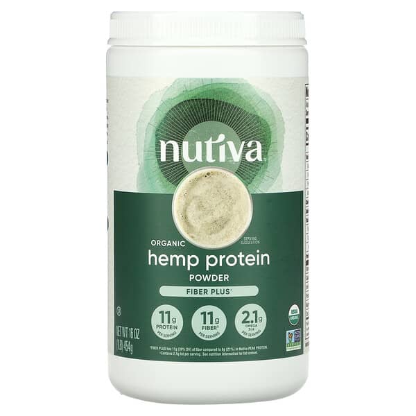 Nutiva, Bio-Superfood, Hanf-Protein, hoher Ballaststoffgehalt, 454 g