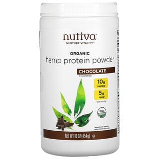 Nutiva, غذاء عضوي مثالي، مخفوق بروتين القنب، بالشيكولاته، 16 أوقية (454 جم)