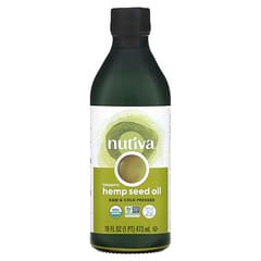 Nutiva‏, שמן זרעי המפ אורגני, בכבישה קרה, 473 מ"ל (16 אונקיות נוזל)