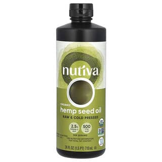 Nutiva, органическое конопляное масло, необработанное, холодного отжима, 710 мл (24 жидк. унции)