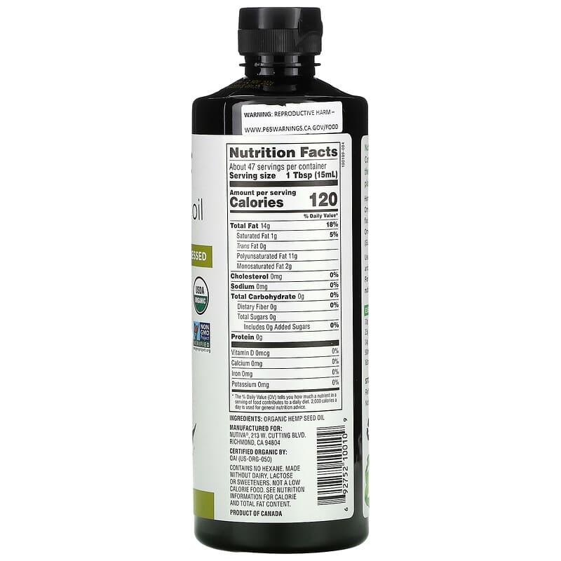 Nutiva Hempseed Oil, 8 fl oz - Kroger