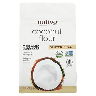 Nutiva, 有机椰子粉，无麸质，1 磅（454 克）