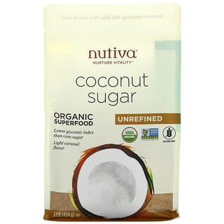 Nutiva, 有机椰糖，未精制，1 磅（454 克）