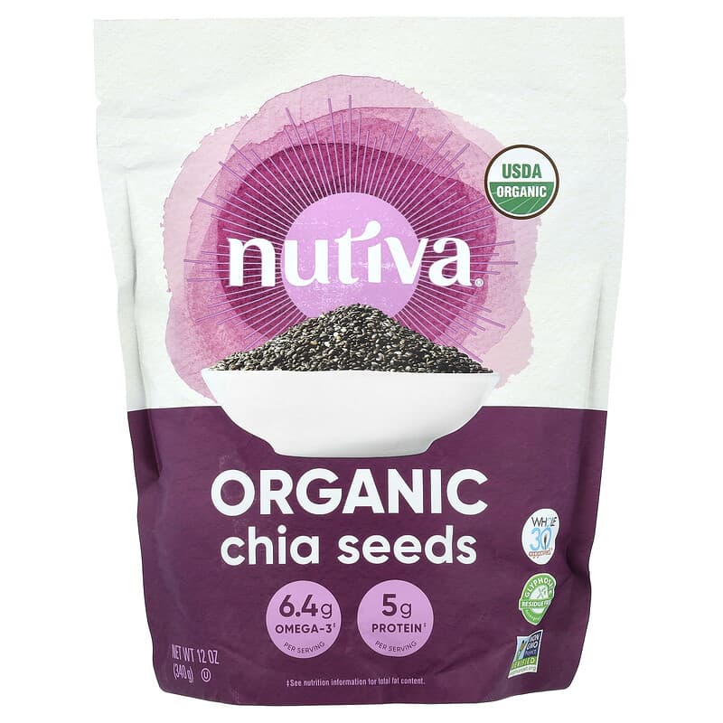 chiaページ Semințe de chia organice, 12 oz (340 g)