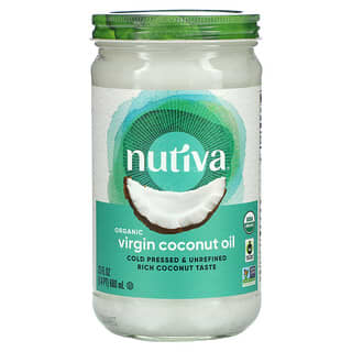 Nutiva, 有机椰子油，初榨，23 液量盎司（680 毫升）