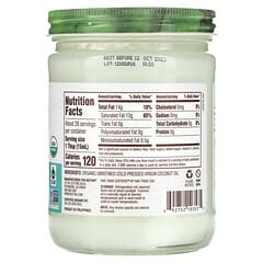 Nutiva, オーガニック バージン ココナッツオイル、414ml（14液量オンス）