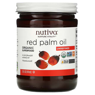 Nutiva, Aceite de Palma Roja Orgánico, Sin Refinar, 15 fl oz (444 ml)