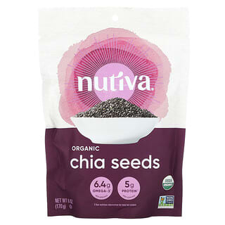 Nutiva, органические семена чиа, 170 г (6 унций)