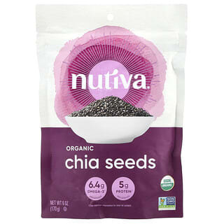 Nutiva, Biji Chia Organik, 170 g (6 ons)