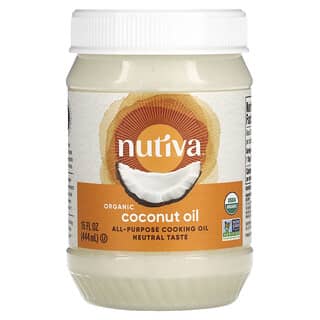 Nutiva, 有機椰子油，精製，15液體盎司（444毫升）