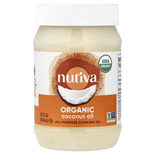 Nutiva, органическое кокосовое масло, рафинированное, 444 мл (15 жидких унций)