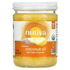 Nutiva, органическое кокосовое масло, с ароматом сливочного масла, 414 мл (14 жидк. унций)