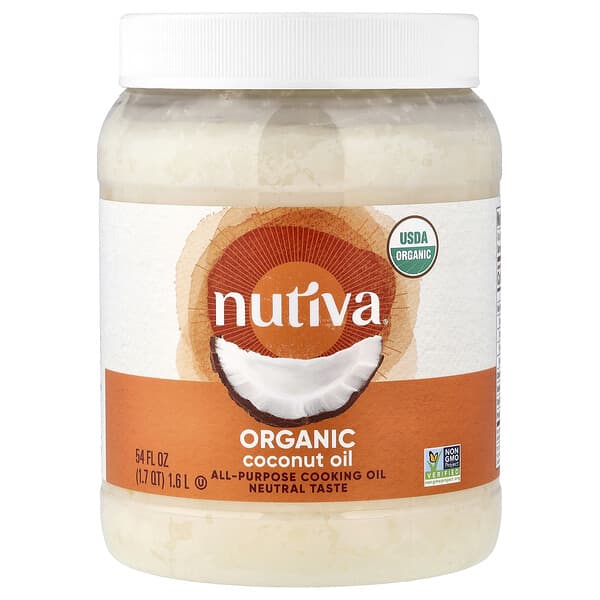 Nutiva, 多功能食用油，有機椰子油，54 液量盎司（1.6 升）