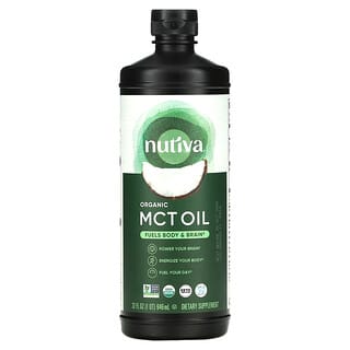 Nutiva, Aceite de MCT de coco 100 % orgánico, Sin sabor, 946 ml (32 oz. líq.)