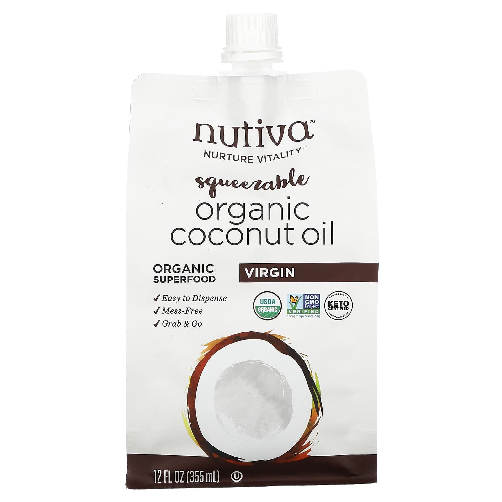 Nutiva Organic Squeezable Virgin Coconut Oil Fl Oz Ml