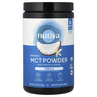 Nutiva, Organic MCT Powder, Vanilla, 10.6 oz (300 g)