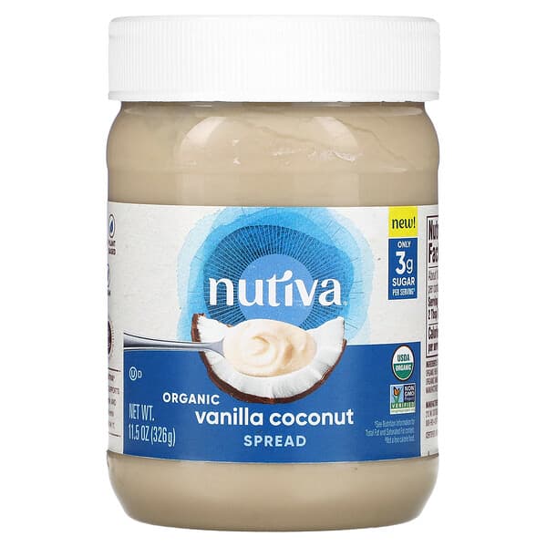 Nutiva, 有機香草椰子塗醬，11.5 盎司（326 克）