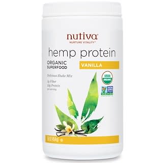 Nutiva, Organic Superfood,  Hemp Protein Shake Mix, Vanilla, 16 oz (454 g)