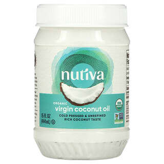 Nutiva, Huile de noix de coco bio, Vierge, 444 ml