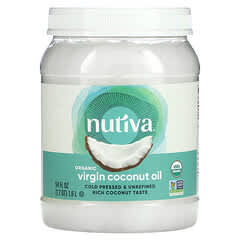 Nutiva, Aceite de coco orgánico, Virgen, 1,6 l (54 oz. líq.)