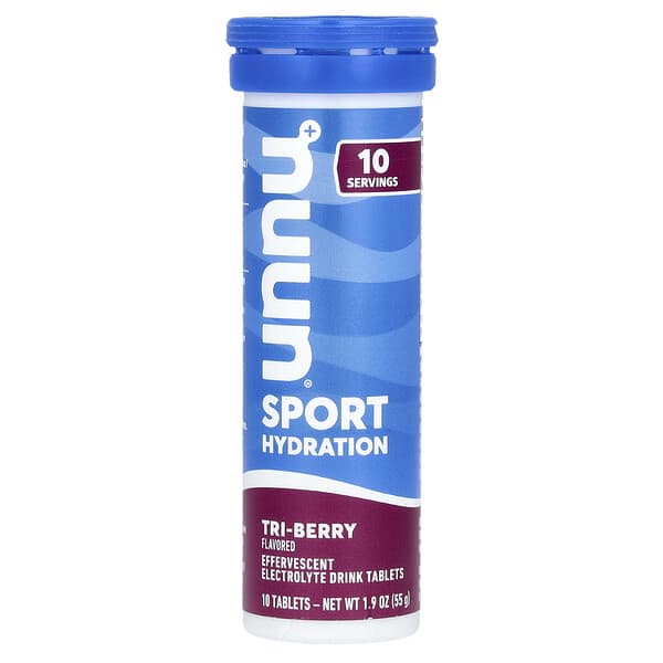 Sport Hydration, Effervescent Electrolyte Drink, Tri-Berry, 10 Tablets