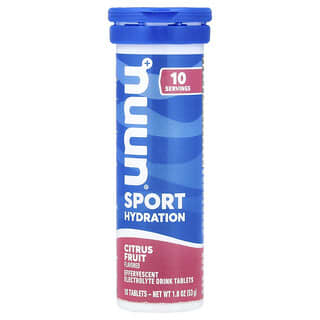 Nuun, Active，天然强化电解质饮料补给，柑橘类水果味，10片