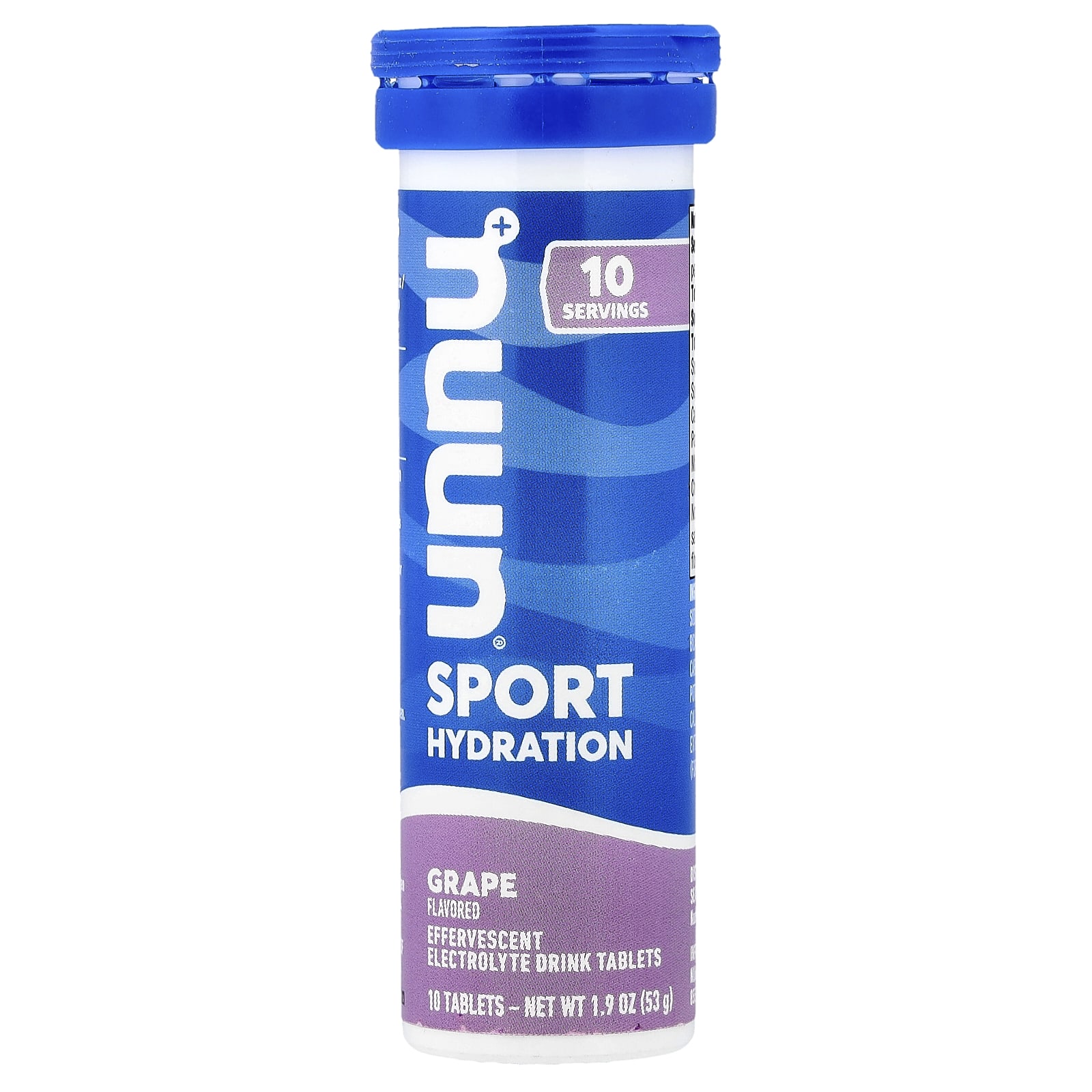 Nuun, 運動補水，泡騰電解質飲品片，葡萄味，10 片