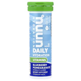 Nuun, Hydration, витамины, голубика и гранат, 12 таблеток
